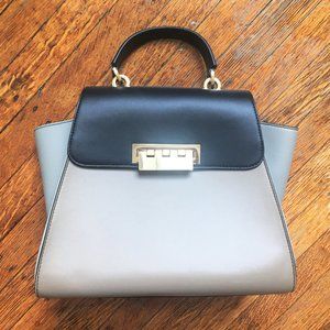 NWOT Zac Posen Colourblock Navy Grey Eartha Bag